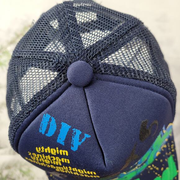 Mighty Machines Grind Colorful Trucker Snapback Ballcap Hat Earthmoving - Picture 7 of 14